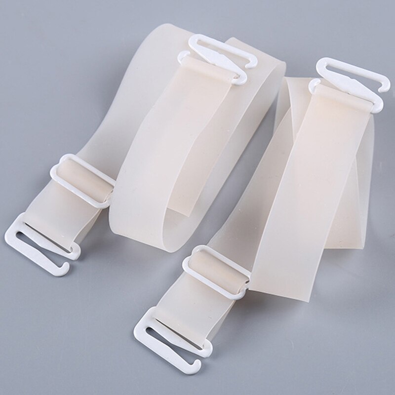 Vrouwen 1.8cm Breed Non Slip Bh-bandjes Verstelbare Silicone Bra Strap Soft Backless Schouder Riem Accessoires: Skin