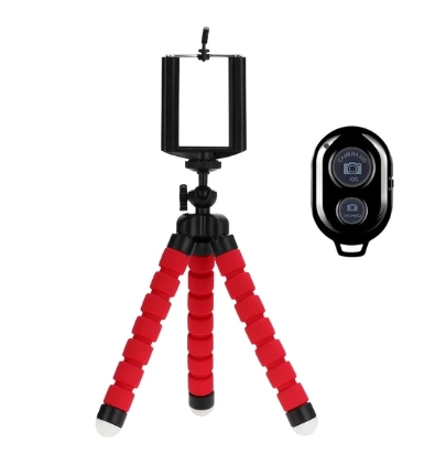 Statief Voor Telefoon Mobiele Camera Houder Clip Sport Camera Monopod Stand Octopus Voor Gopro Hero 11 10 9 8 Mini MAX Flexibel Statief: Paars