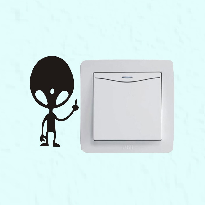 Verschillende grappige dieren schakelaar sticker voor kinderkamers diy panda muurstickers sticker slaapkamer woonkamer #608