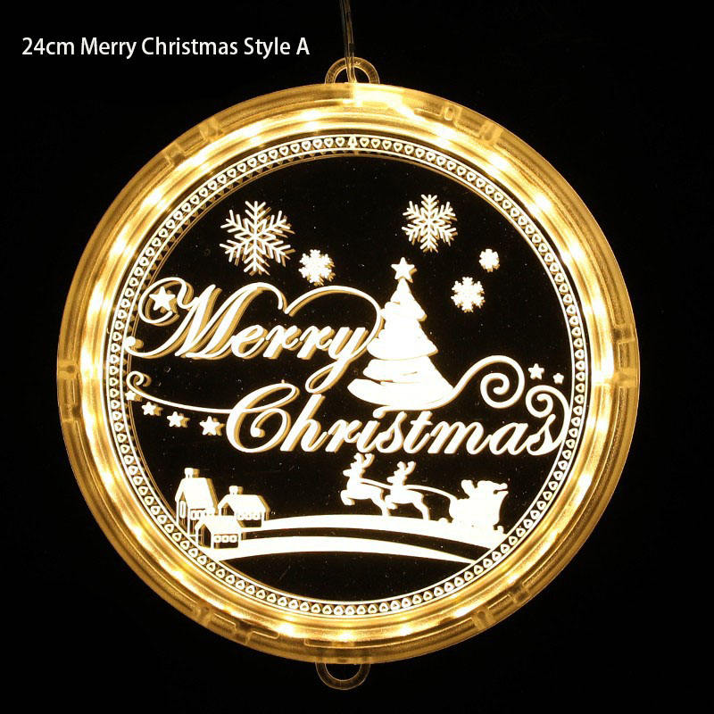 Atacado feliz natal festivo placa de luz decorativa decoração de natal 3d acrílico led bateria pendurado ornamento luz