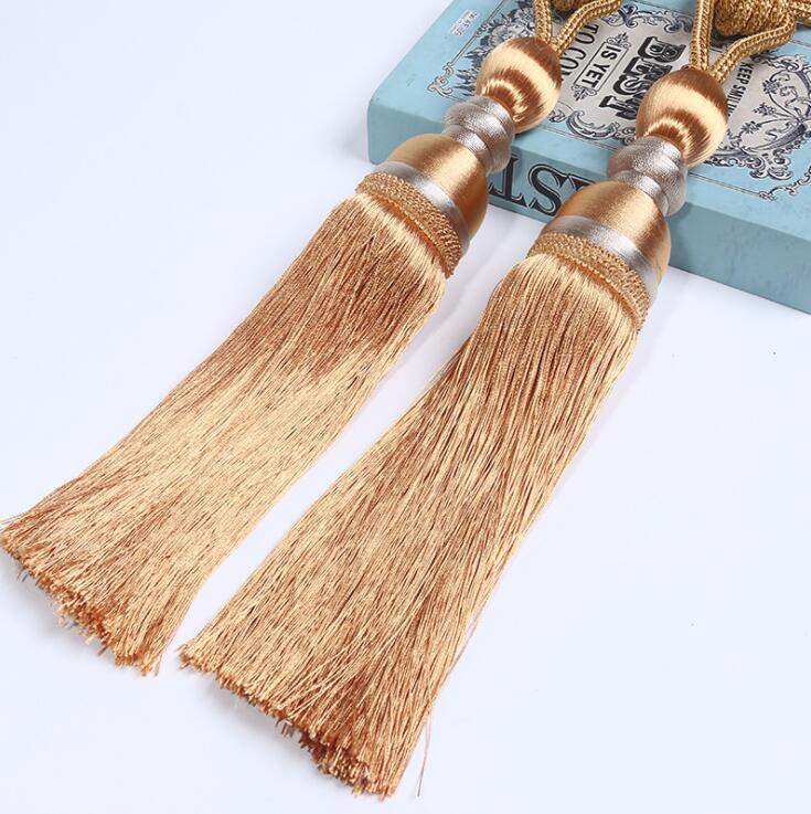 Rideau boule suspendu avec pompon, brosse à cravate, accessoires pour la maison: NO 2