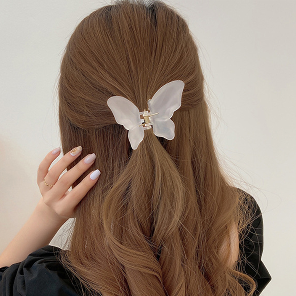 Nueva pinza para el pelo de mariposa de Hada, Clip de cangrejo de Color caramelo, Clip de tiburón de princesa dulce de verano para mujer y niña, horquilla, accesorios para el cabello
