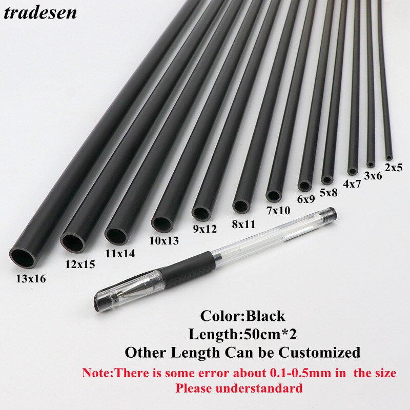 O.D5 ~ 16Mm Zwart Pvc Pijp Tuin Thuis Irrigatie Drip Watering Buis Aquarium Aquarium Harde Buis Waterleiding voor Tuin 50Cm Lange