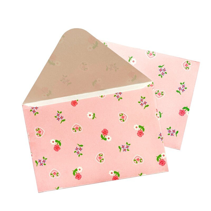10pcs/lot Pink flower envelope letterhead roses letter paper love letters Color Card 16*11cm