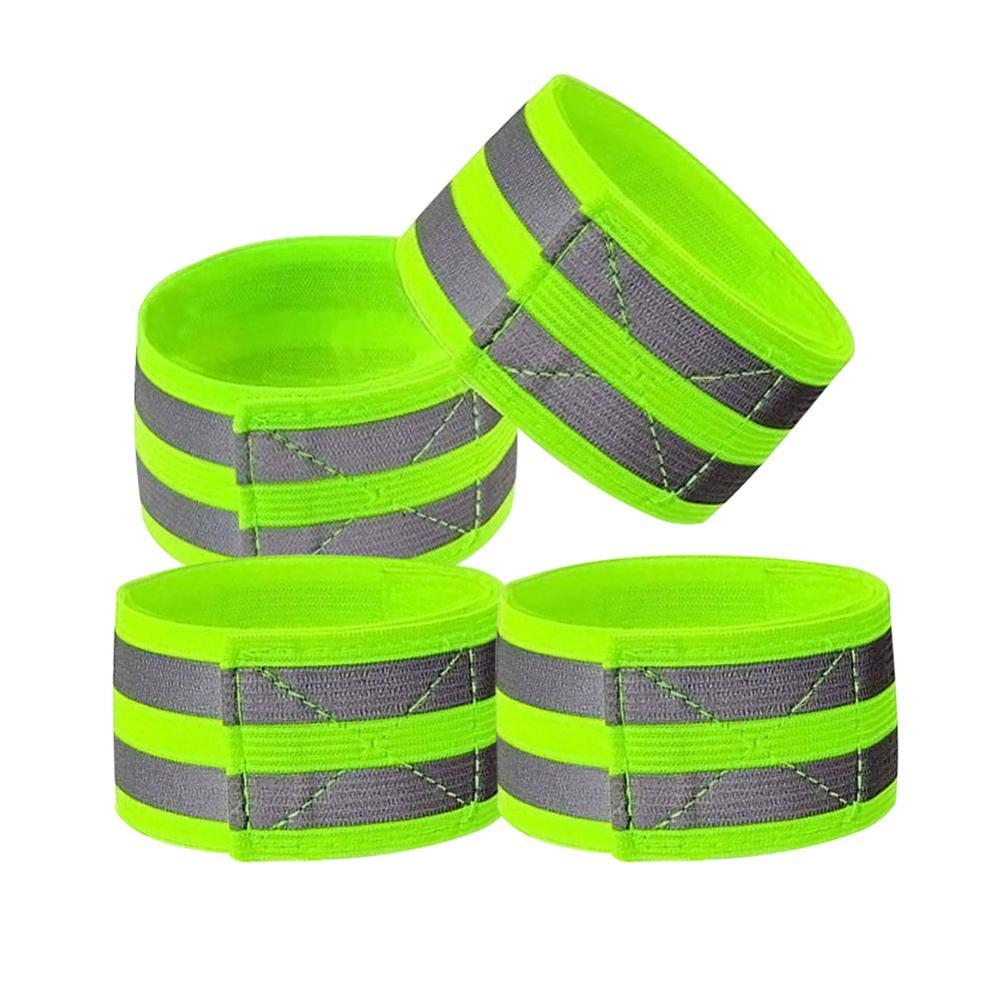 Bandas reflectantes elásticas para brazo, pierna y correas de tobillo, reflectantes de seguridad, cintas de correa para correr por la noche, caminar y ciclismo