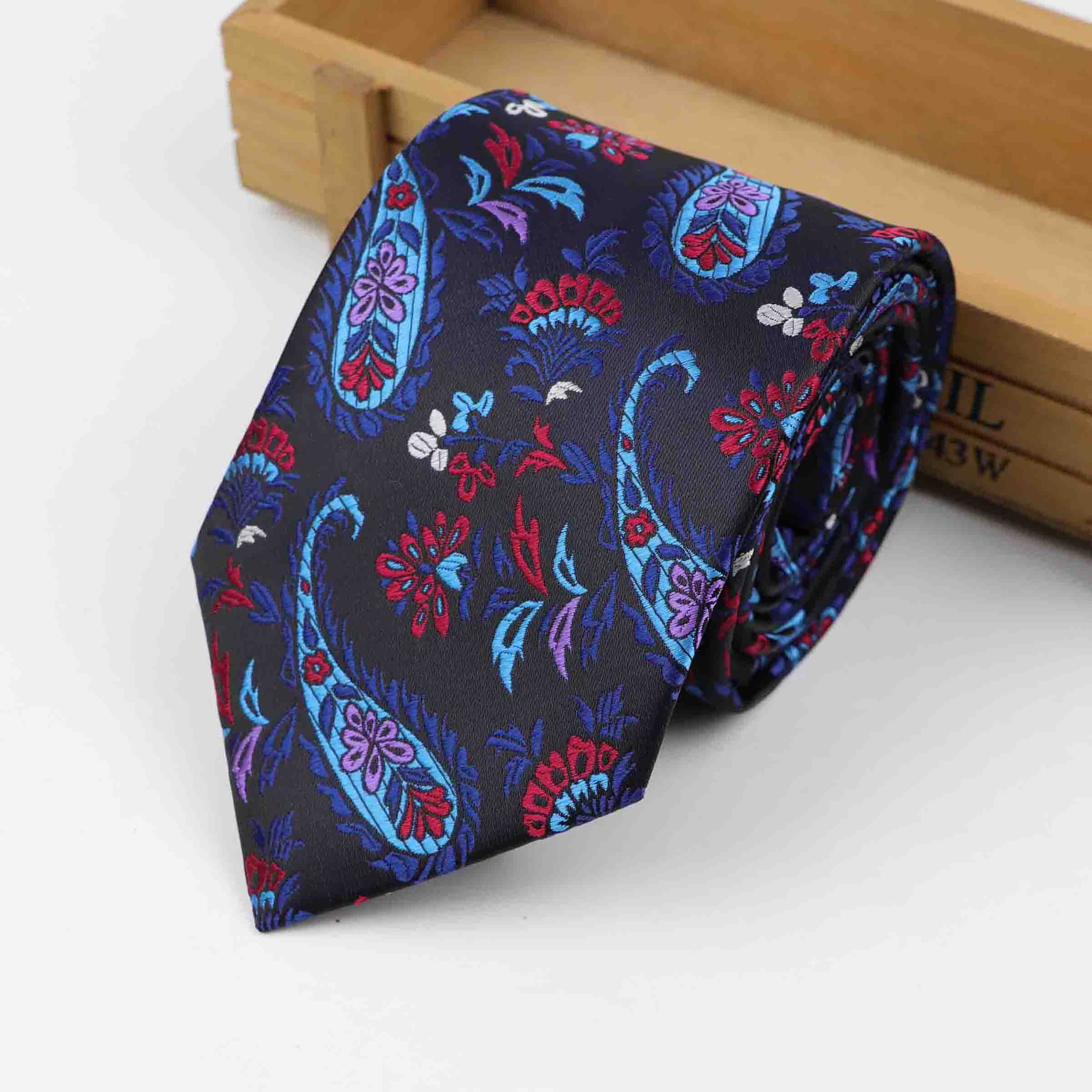 Formele Standaard Size Paisley Stropdas Bruidegom Gentleman Banden Mannen 3.15inch Party Polyester Gravata Slanke Pijl 8cm Zijde tie: 17