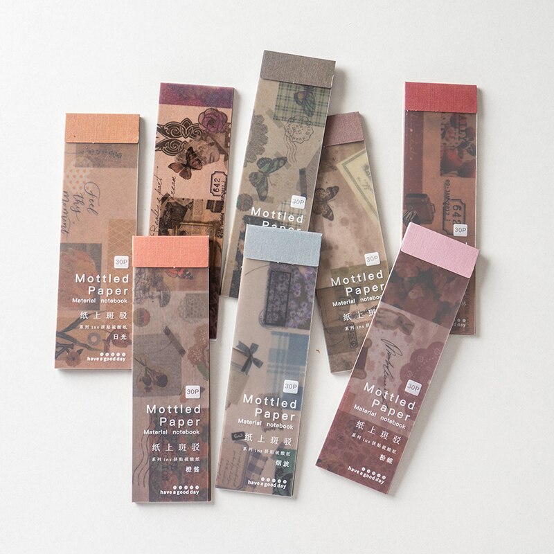 30 kpl läpikuultava lakmuspaperi koriste scrapbooking materiaali paperisuunnittelija tee itse päiväkirja albumi kollaasi etiketit askartelutarvikkeet