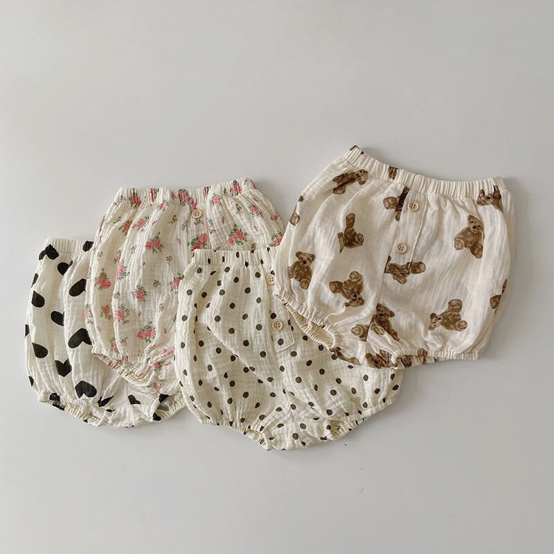 2022 letnie nowe dziecięce śliczne spodnie Pp śliczne nadruk niedźwiedzia dziecięce spodenki chłopięce modne spodenki dziecięce kropka luźne krótkie spodenki malucha