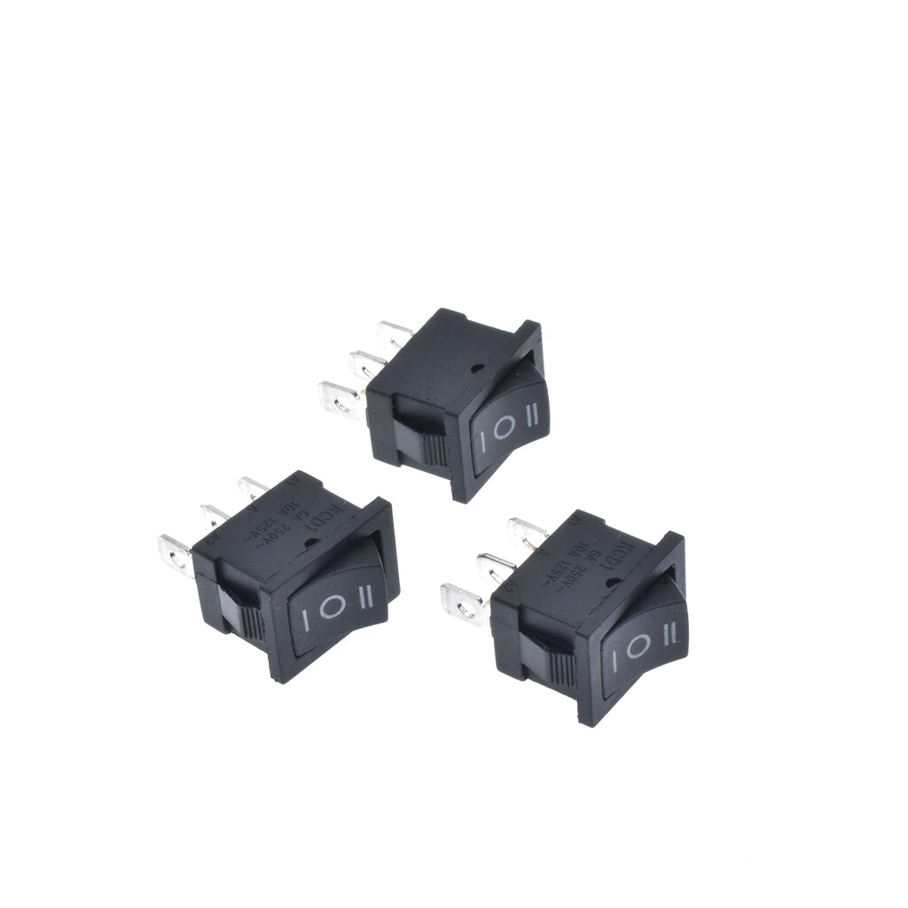 100pcs x AC 3A/250V 3 Pin SPDT ON-OFF-ON 3 Position Boat Rocker Switch 10*15mm