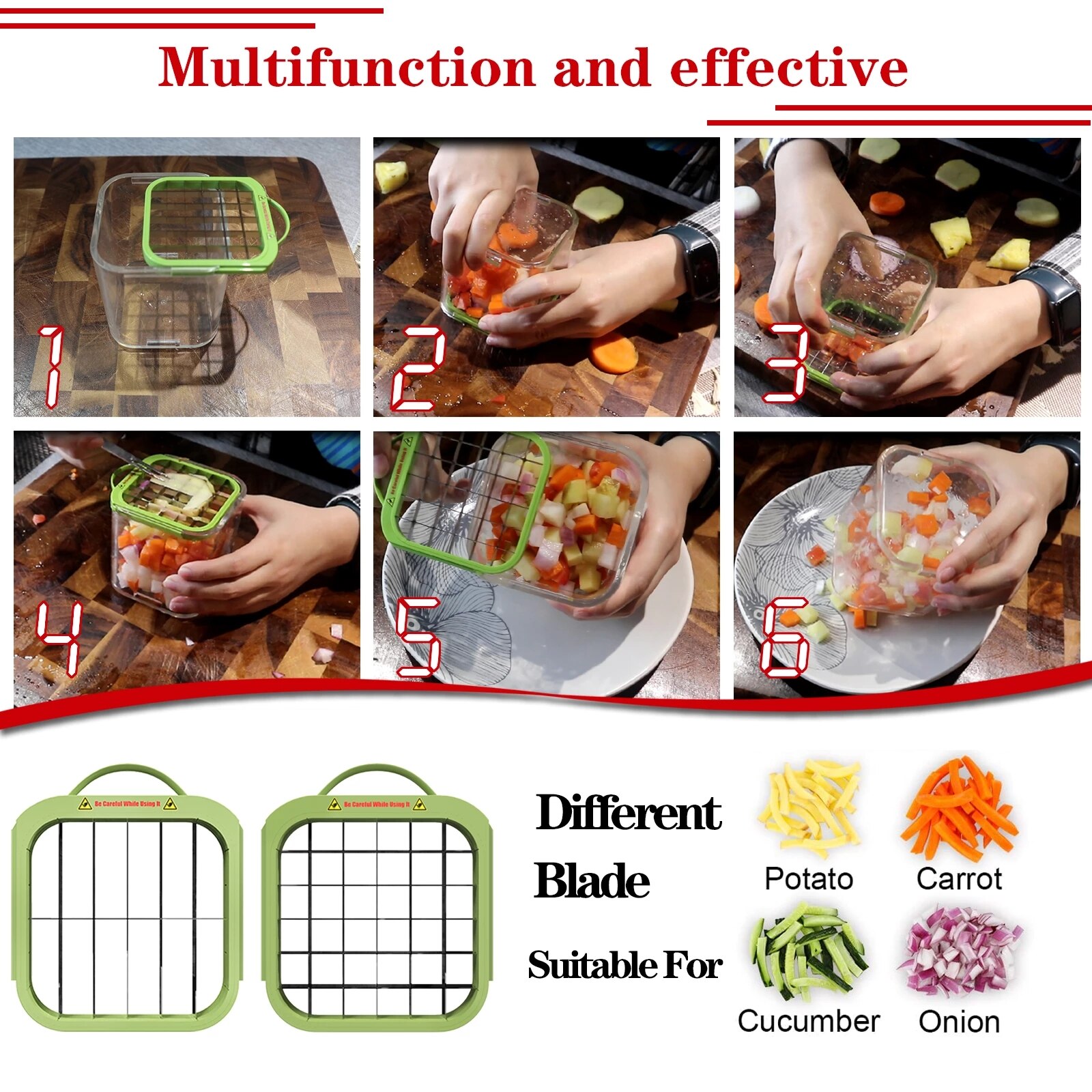 Stainless Steel Vegetable Cutter Manual Veggie Slicer for Carrot Potato Tomato Onion Chopper Dicer Vegetable Fruit Tools