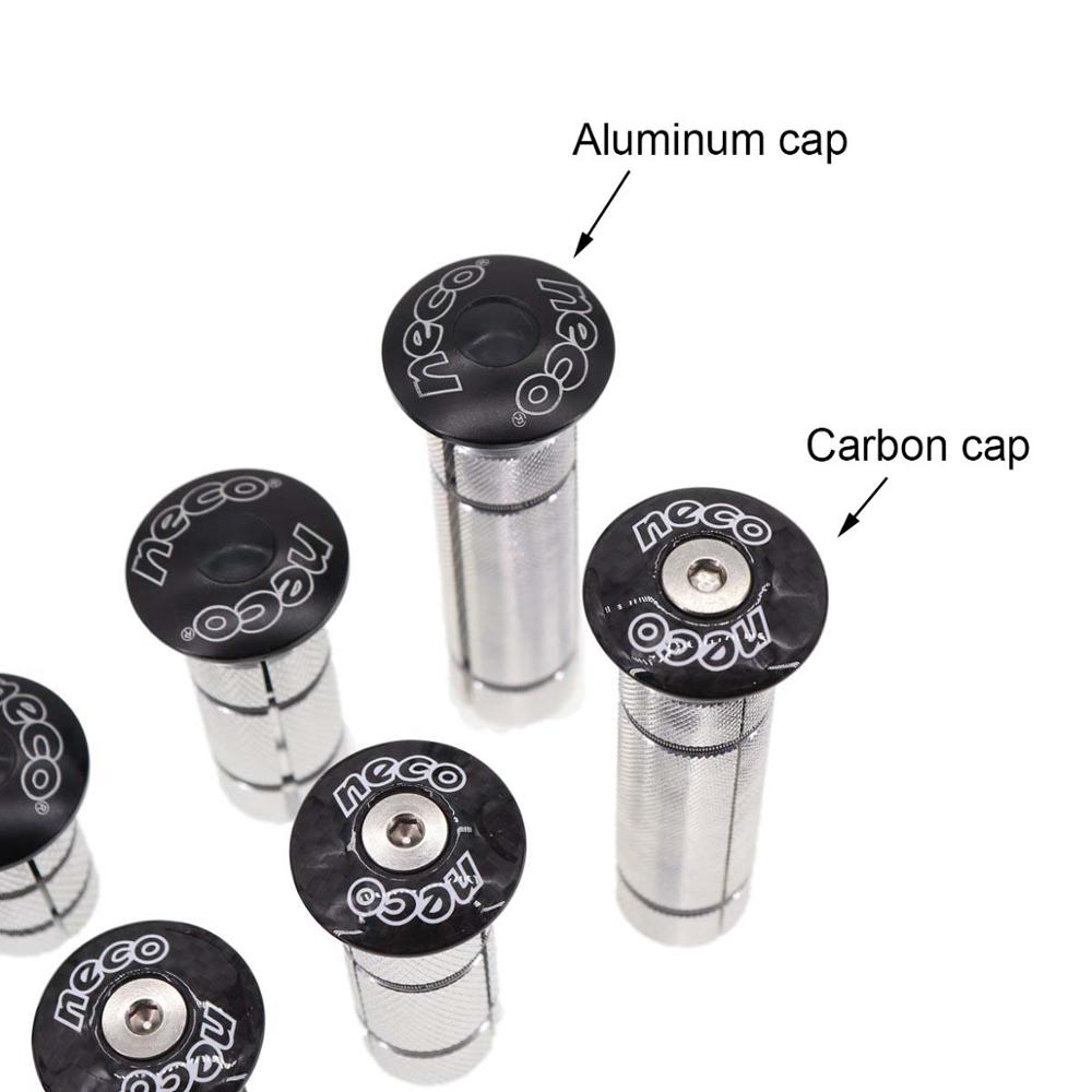 Neco Bike Headset Stem Top Cap Compression plug Nut Compressor Expansion Fork Steerer Carbon Fiber Cover Long Large Size
