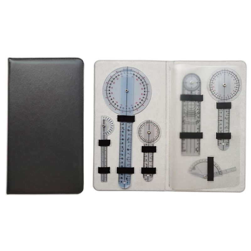 3/5/6Pcs/set 180/360 Degree Goniometer Finger Spinal Ruler Architecture: 6pcs