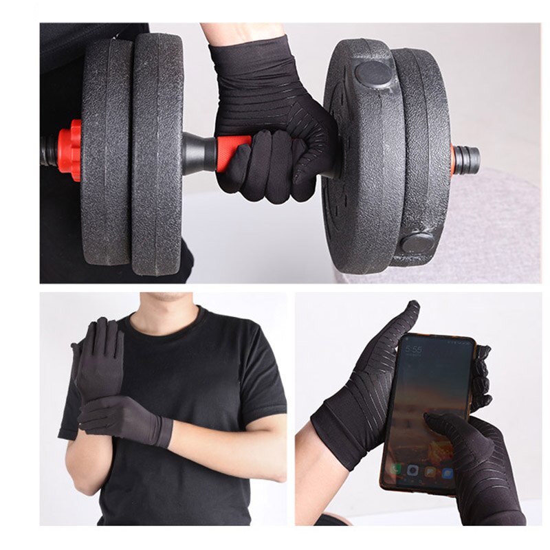 Copper fiber Anti Arthritis Hands Gloves Copper Therapy Compression Gloves Ache Pain Relief Compression Therapy Gloves