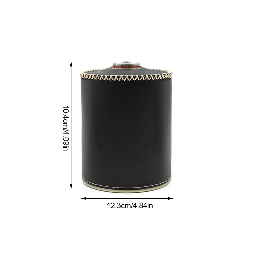 Camping Gas Tank Leather Case 450/230G Gas Bus Beschermhoes Duurzaam Bus Cover Bag Brandstof Cilinder Opslag tas: black 450