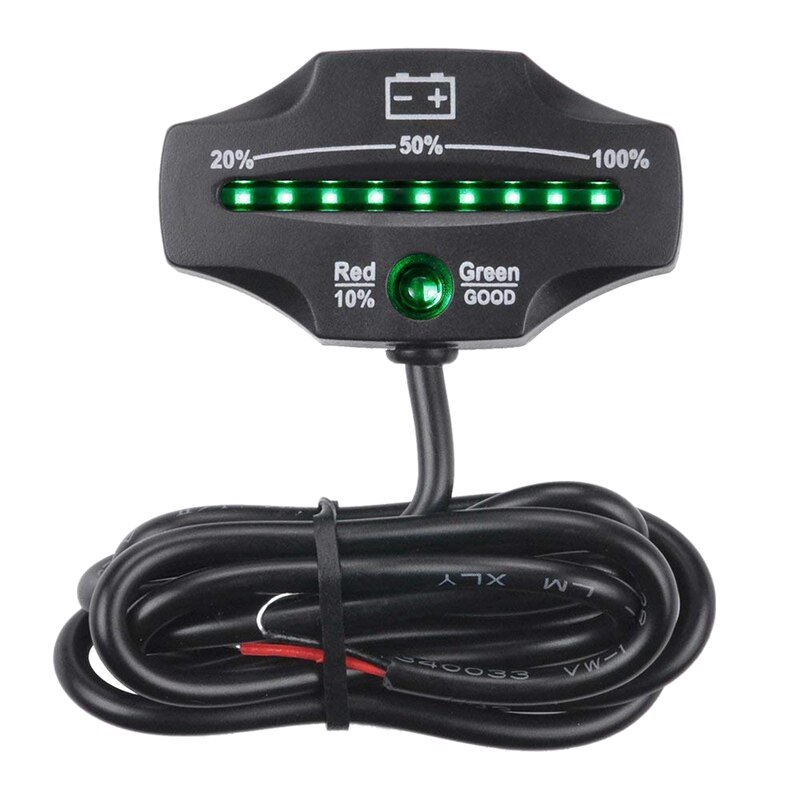 12v 24v ledad blysyra lagring batteri indikator mätare batterinivå monitor för golfbilar marin motorcykel truck gaffeltruck: Default Title