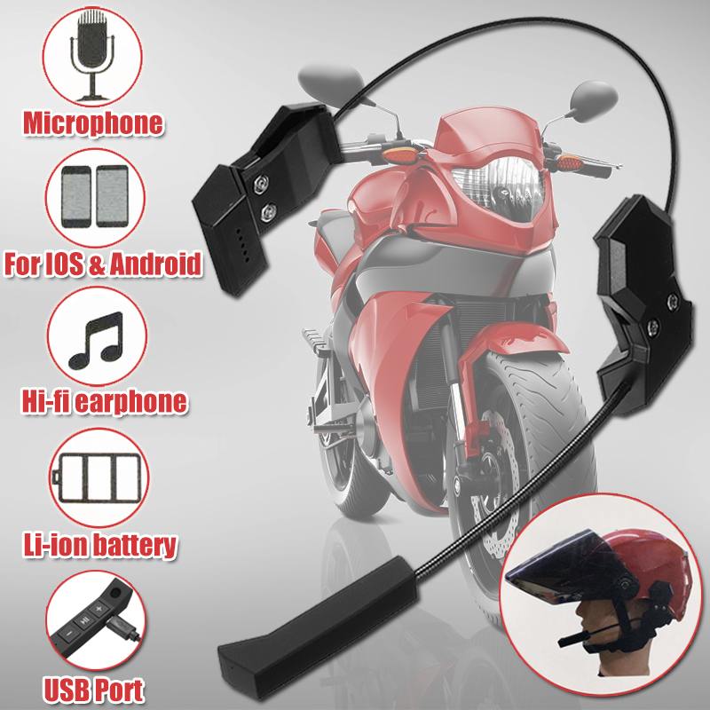 Moottoripyörä langaton bluetooth kypärä kuulokkeet kypärä sisäpuhelin kaiutin mikrofonilla handsfree stereokuulokkeet kuuloke