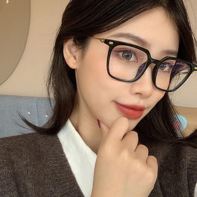 Gaming Glasses Computer Anti Fatigue Blue Light Blocking UV Protection Square Cat Eye Optical Glasses Frame Women Men