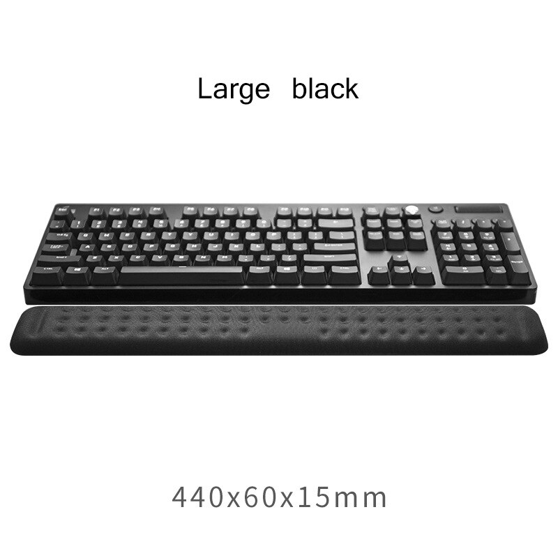 Voor Kantoor Gaming Toetsenborden Toetsenbord Polssteun Ondersteuning Kussen Comfortabele Memory Foam Gewatteerde Ergonomische Pols Kussen: Larger Black
