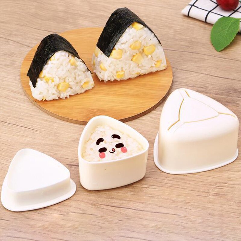 Diy Sushi Mold Onigiri Rijst Bal Voedsel Druk Driehoekige Sushi Maker Mold Sushi Kit Japanse Keuken Bento Accessoires: Default Title