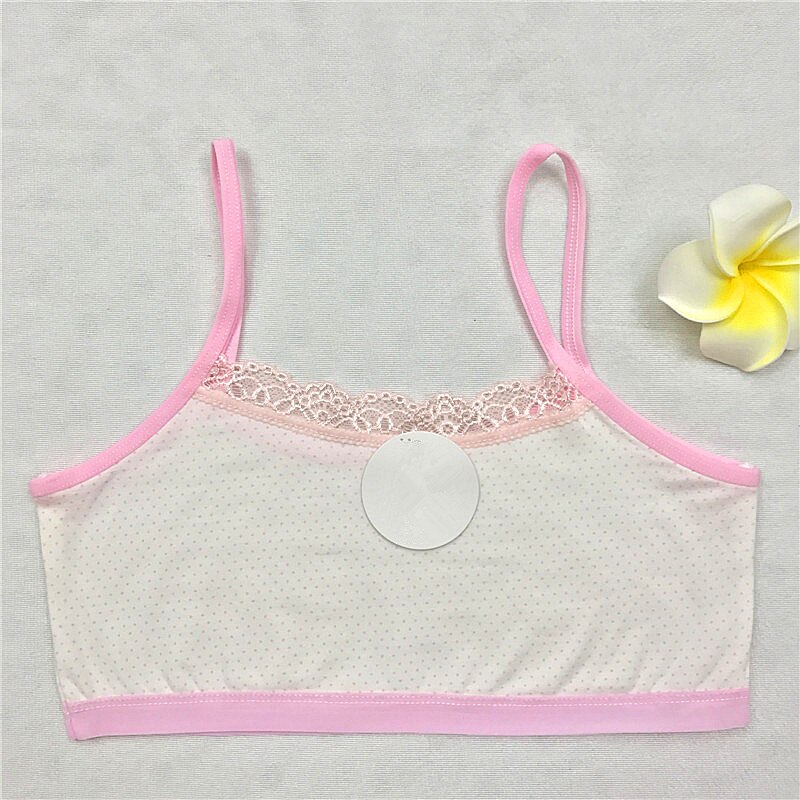 5pc Modal A Bra For A Teenager With Removable Pad Thin Strap Bra For Small Breasts Top Vest Bra White Sport Girl Teen Cute: Pink
