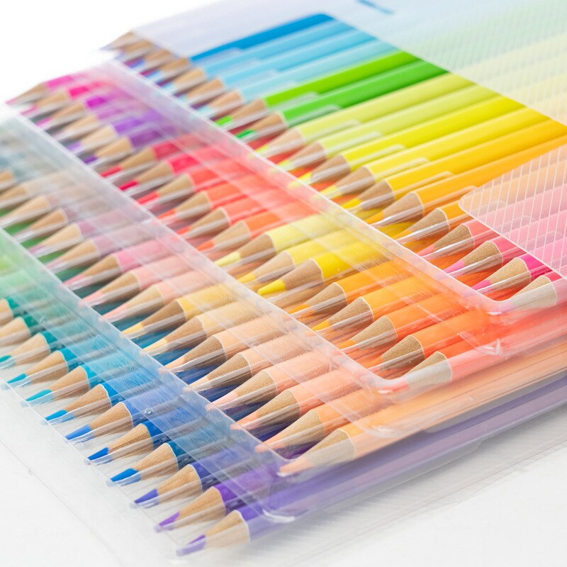 Brutfuner 80 COLORS Soft Trendy Pastel Colors Non-toxic Color Pencil Colour Pencils Set For Coloring School Art Supplies