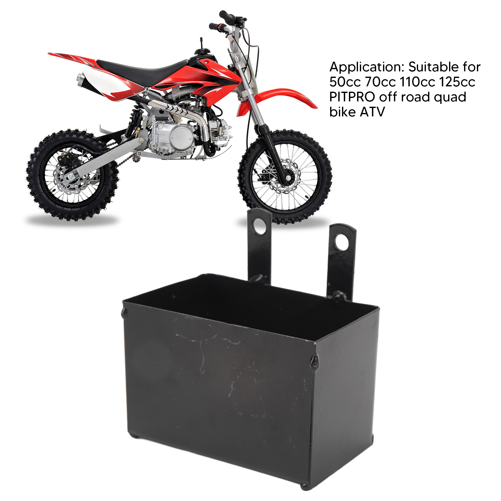 Motorfiets Accu Box Houder Batterij Draagtas Roestvast Stevige Structuur Voor 50cc 70cc 110cc 125cc Atv Motor Crossmotor
