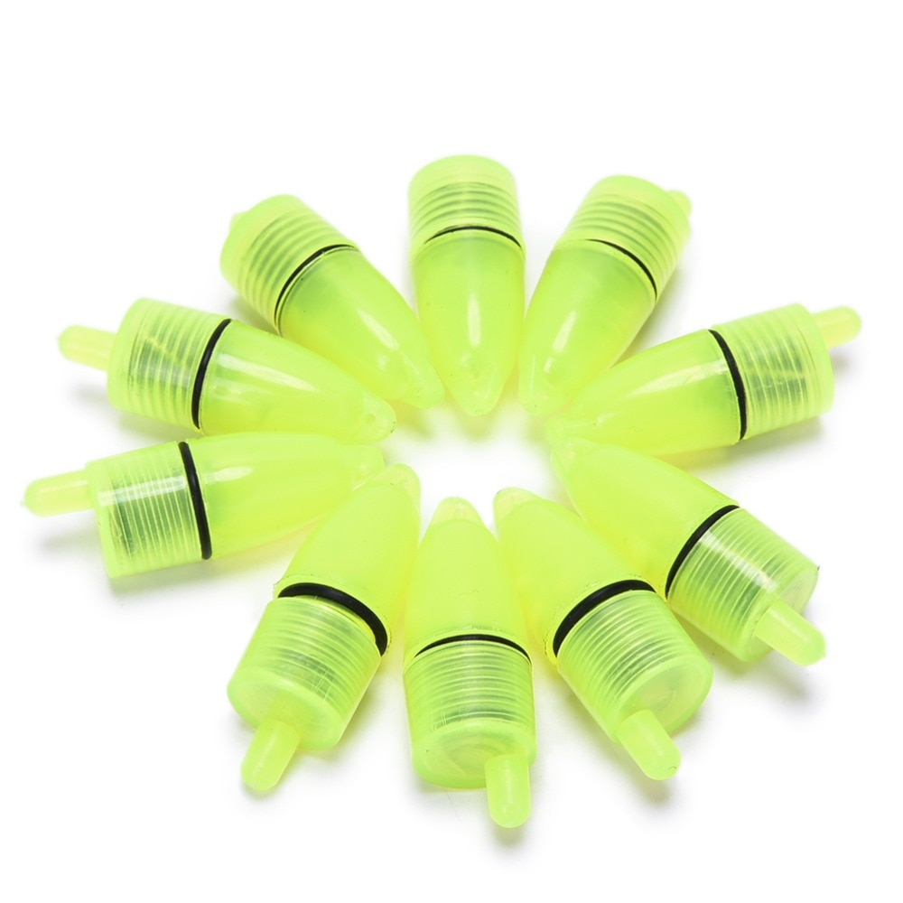 10 stuks visgerei, hengeltop, led-lampje, visbellen, alarmclip, nachtelijke beetring, vislokdoos
