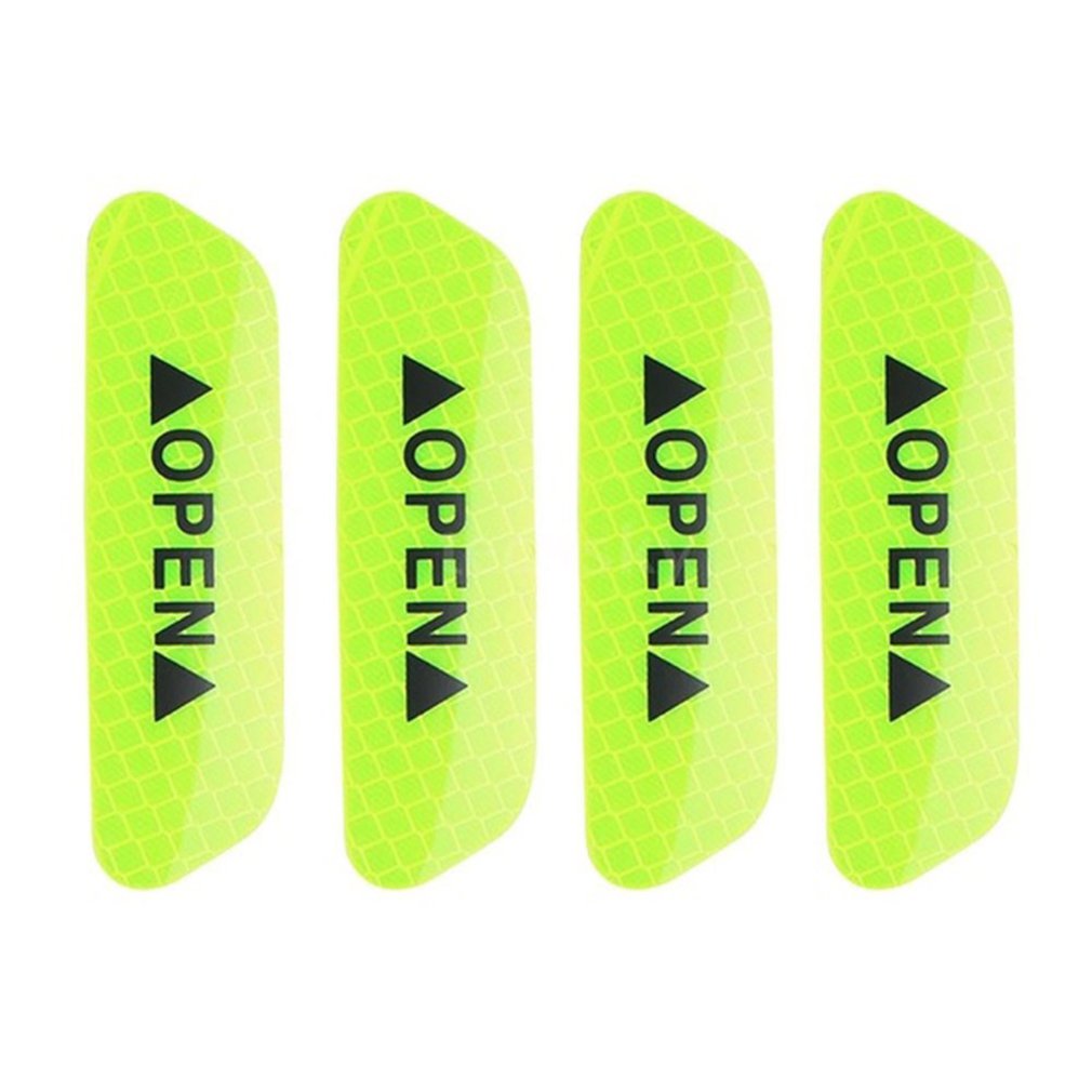 4 Stks/set Auto Styling Waarschuwing Auto Sticker Aangebracht Op De Deur Veiligheid Te Openen De Deur Crash Veiligheidswaarschuwing Stickers reflecterende