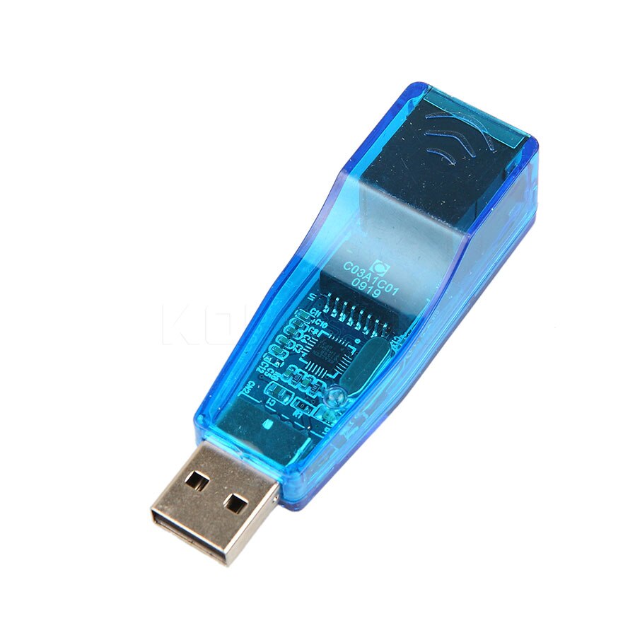 kebidumei USB 2.0 To LAN RJ45 Ethernet 10/100Mbps Network Card Adapter For Win7 Win8 Android Tablet PC Blue
