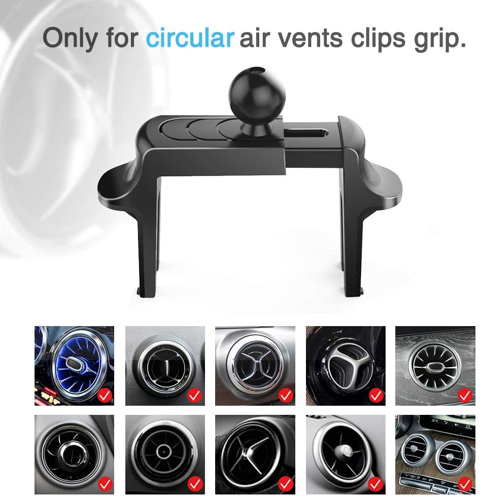 Support de téléphone de voiture pour grille d'aération ronde support de téléphone de voiture support de téléphone de ventilation circulaire support de voiture opération à une main prévention des rayures pour I