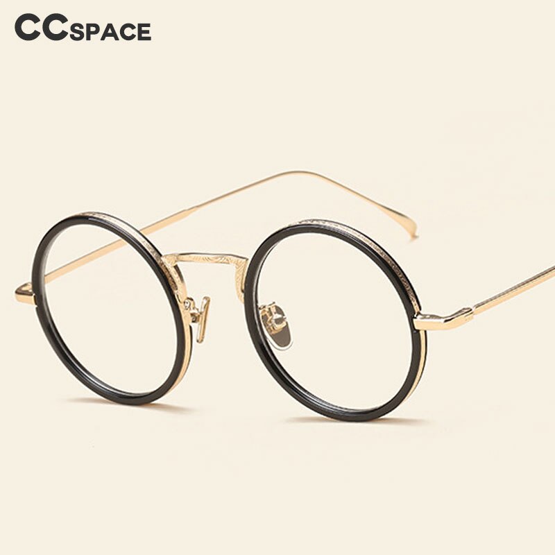49248 Retro Round Plastic Titanium Glasses Frames Ultralight Men Women Optical Computer Glasses