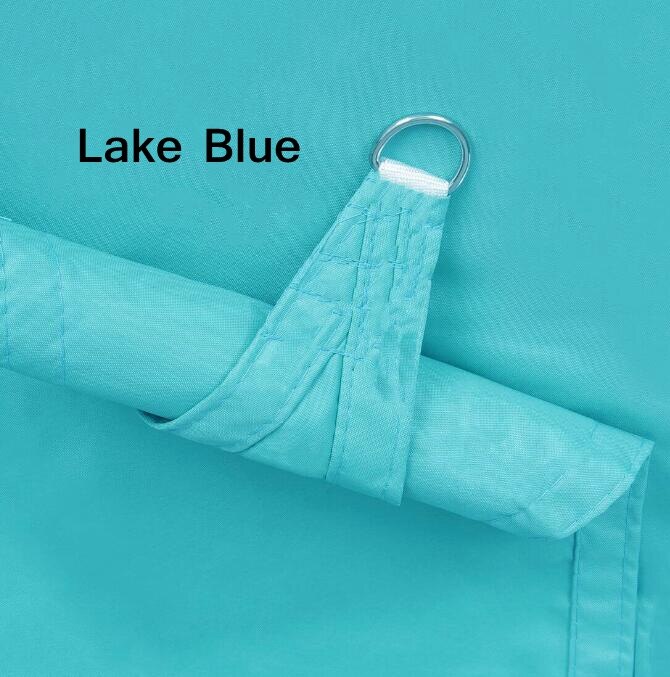 2*2*2m Dreieckige Polyester Regendicht Leinwand Sonnenschirm Netz Sonne Schutz Haus Hof Baldachin Sonne Sonnensegel markise Camping Schatten Tuch: See Blau
