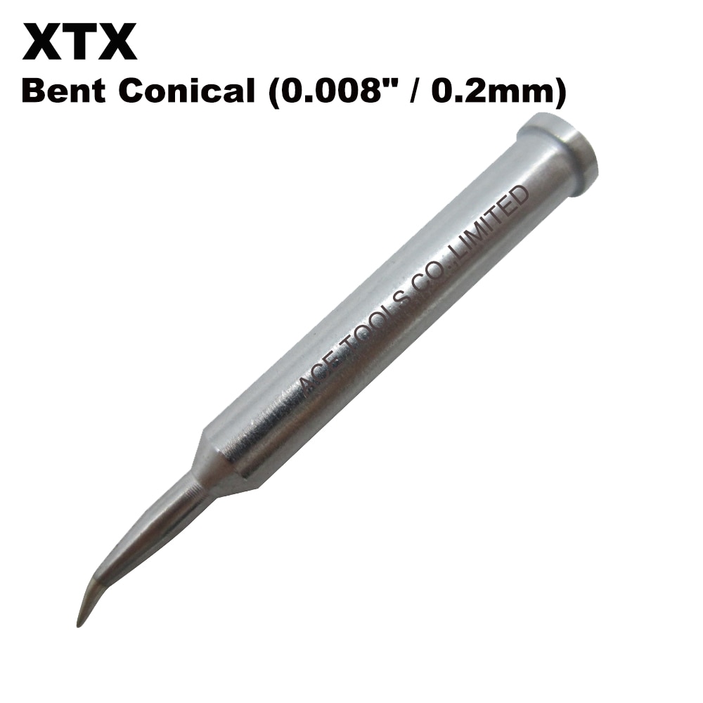 Weller XTX Soldering Tip Bent Conical 0.2mm Replace WXP120 WP120 WP120IG WX1010 WX2020 WT1010H WD1000HPT Station Iron Bit