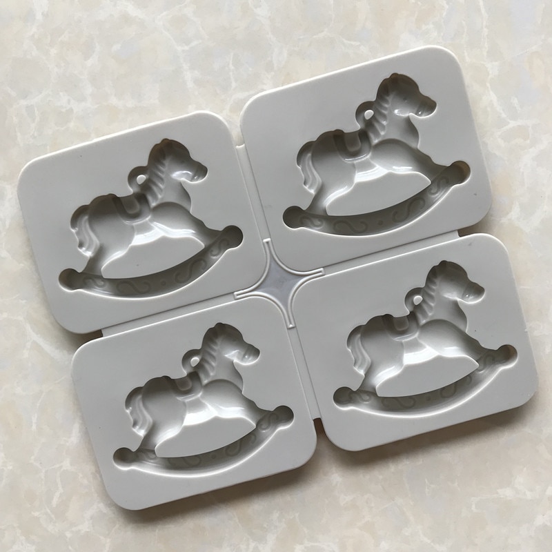 Siliconen mal schattig paard diy aromatherapie kaars gips zeep beton mallen klei sleutelhanger maken epoxyhars mallen