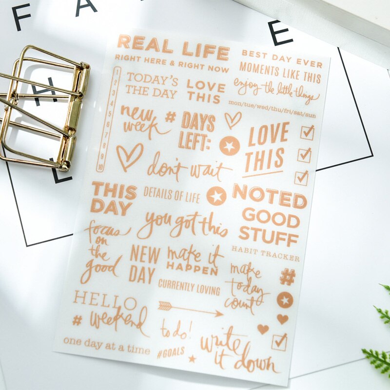 KSCRAFT Enjoy Today Rub On set for Scrapbooking DIY Projects/Photo Album/Card Making Crafts