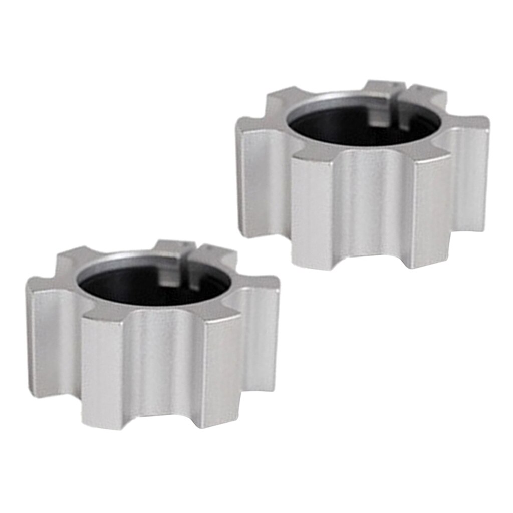 2 Stuks 2 ''Barbell Klemmen 50Mm Gewicht Bar Spin Lock Halter Clip Hardware Zilver