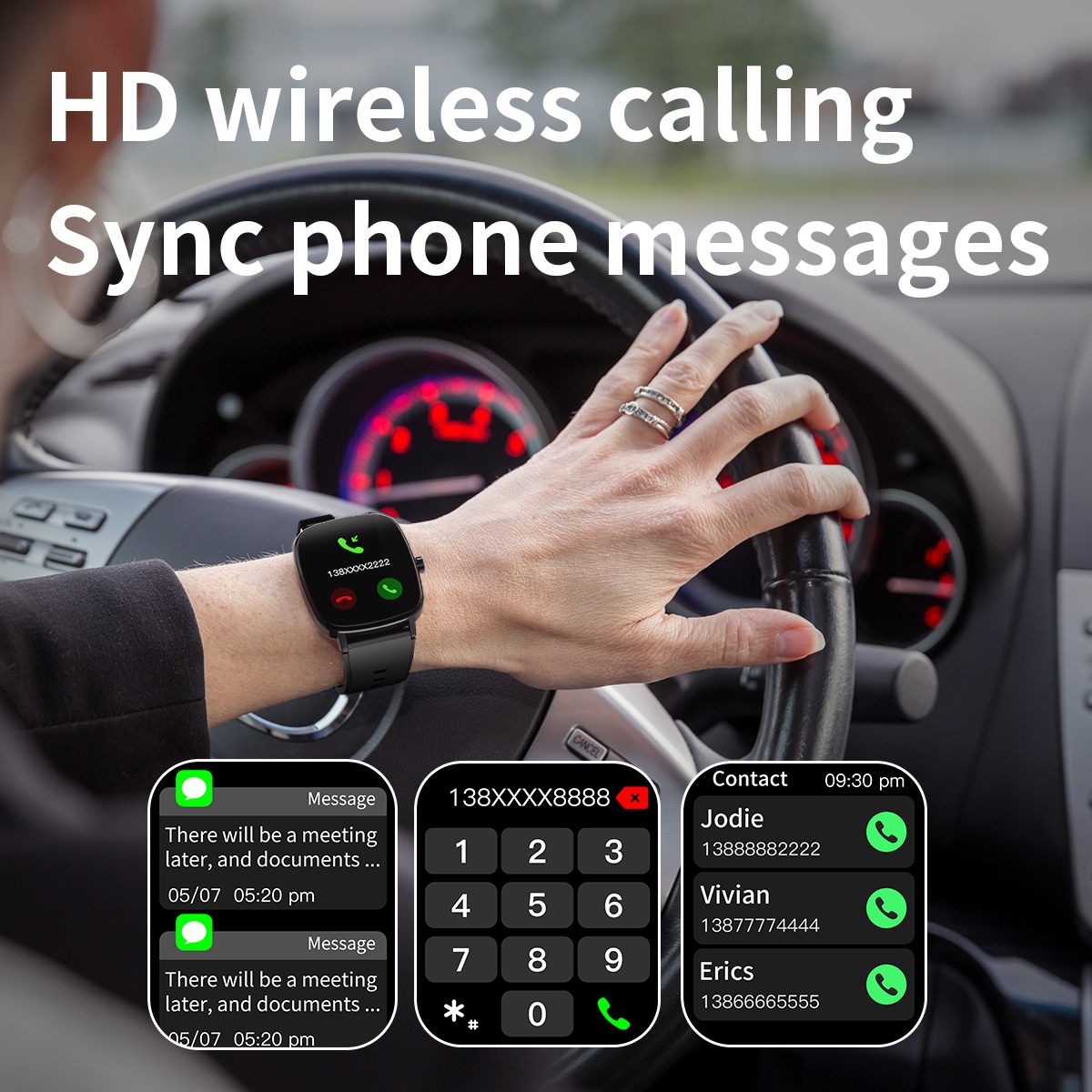 Aiweile AW63 Astuto Della Vigilanza Uomo fitness inseguitore Connesso sport Chiamata Bluetooth Siri Composizione Coreano Ebraico Giochi tocco comporre LT10