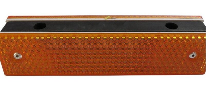 Reflective Material Road Stud Pavement Marker Anti-collision Warning Spike Yellow LED Single-sided Reflective Highway Outline: Double Size