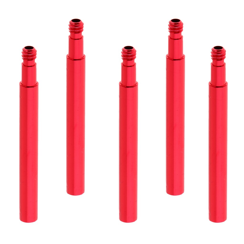 Pack of 5 Colorful Tube Presta Valve Extension Tubular Extender Bicycle Bike Cycling Bike Parts: Red 60mm