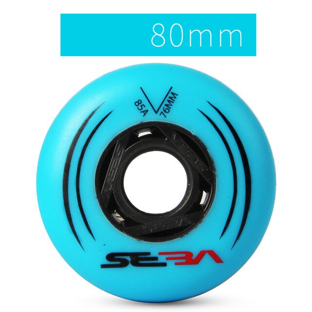100%  originale seba inline skate hjul 85a til slalom og 90a til glidende rulleskøjtehjul 72 76 80mm 8 stk/sæt patines dæk: Blå 80mm 85a