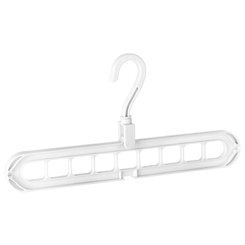 Multi-port Support Circle Clothes hangers 9 Holes for clothes Drying Rack Plastic Hangers Clothing Storage Magic Hanger: beige white