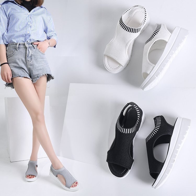 Vrouwen Sandalen Voor Ademend Comfort Winkelen Dames Wandelschoenen Zomer Platform Zwarte Sandaal Schoenen platform 11