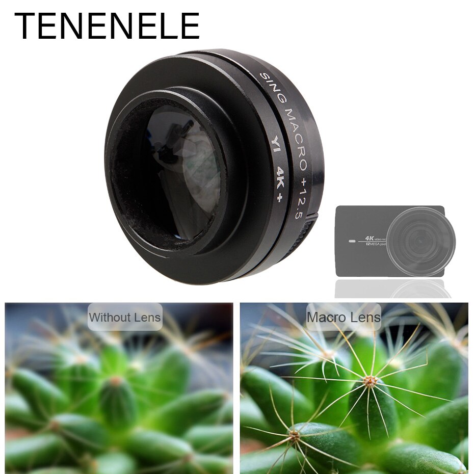 TENENELE For Yi 4K Lite Action Camera Filter CPL/UV/ND2 4 8 12.5X Macro Lens Filters Kit For Xiaomi Yi 4K+ Plus Camera Accessory