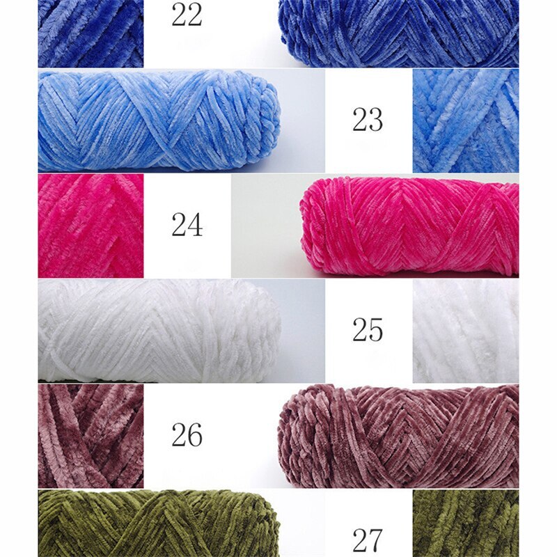 1 Roll Chenille Yarn Threads Knitting Velvet Yarn Crochet DIY Knitting Yarn Craft For Cardigan Scarf Baby Blanket Crochet