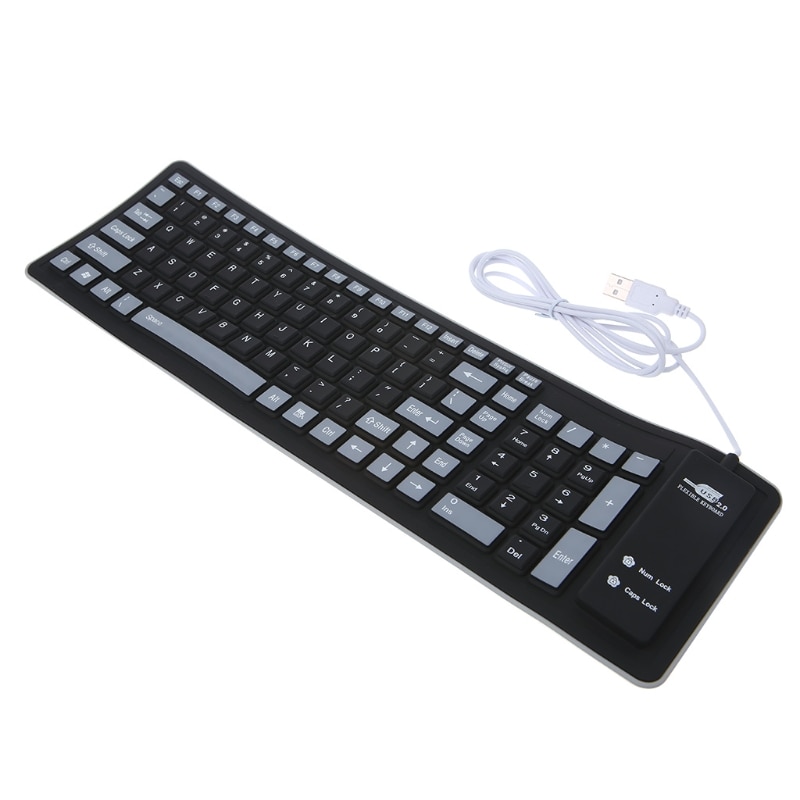 Novelty Laptop Notebook Portable Flexible Silicone Keyboard Foldable Waterproof Dustproof USB Silent Keys PC Keyboard