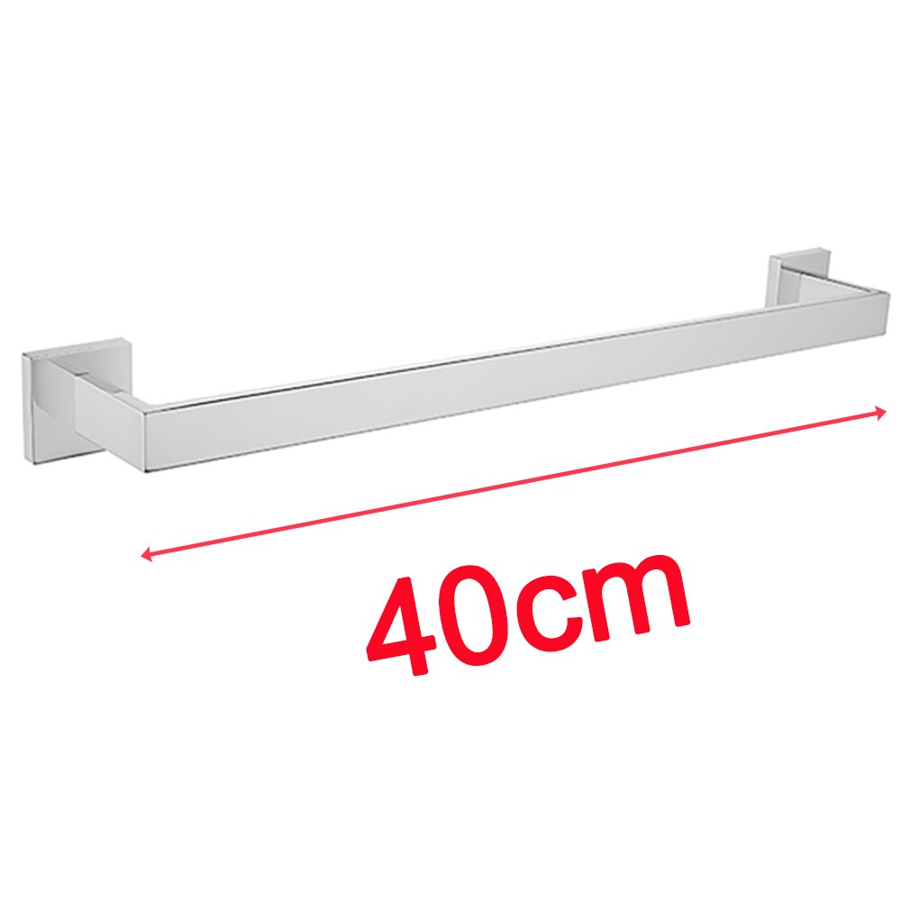 Badkamer Accessoires Set Bagnolux Rvs 304 Single Handdoek Bar Robehaak Toiletrolhouder Handdoek Ring Gepolijste Afwerking: PC-Towel Bar 40CM