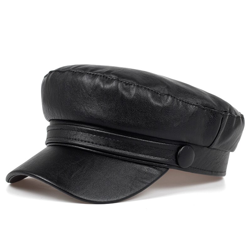 Koreansk læder baret dame hat super brand vilde hatte udendørs fritid kasketter hat