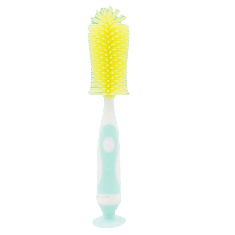 Silikon + PP Baby Flasche Pinsel Nippel Pinsel Auslauf Rohr Zitzen Schwamm Fütterung Flasche Reinigung Pinsel Multifunktionale: Grün