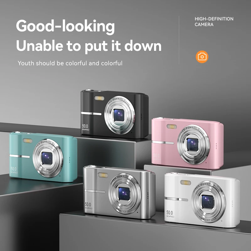 Xiaomi 4K Digitale Camera 50MP 16X Student Camera Outdoor Anti-Shake Digitale Video Camera Flash Video Recorder kleine Video Camera