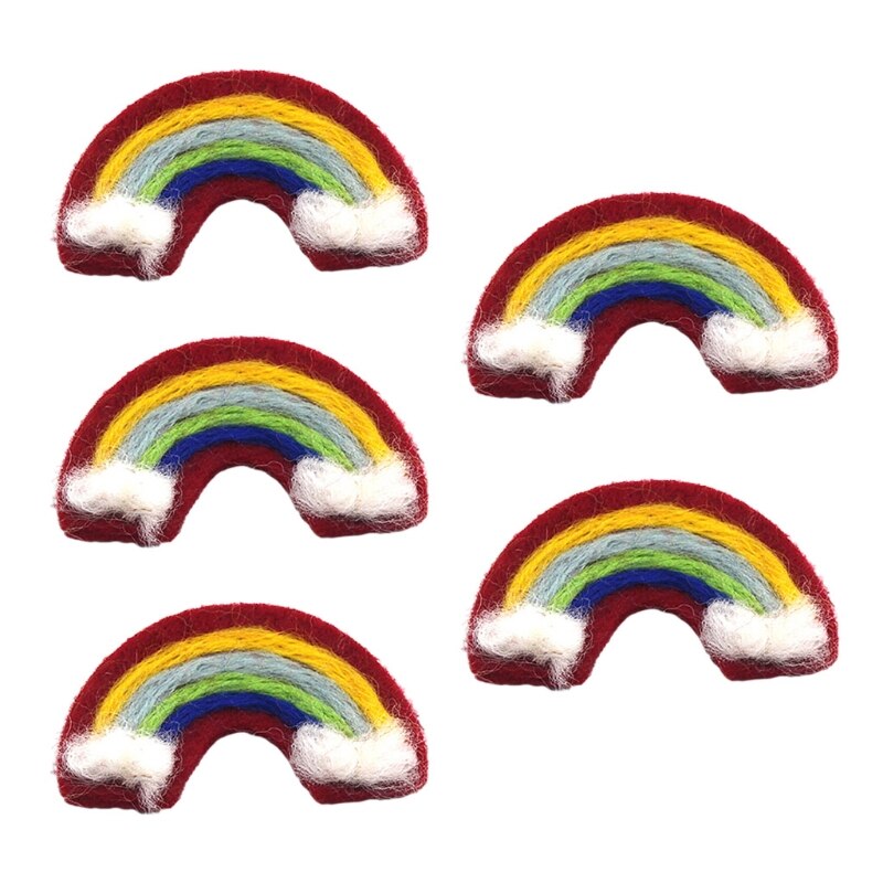 5 Pcs DIY Handmade Baby Felt Rainbow Home Party Decorations Photography Props